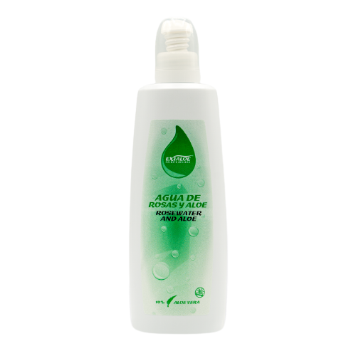 agua de rosas y aloe vera