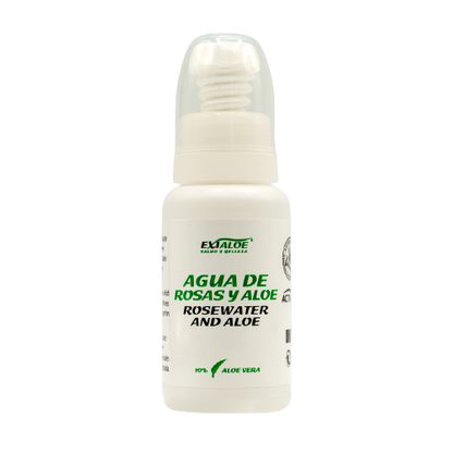 agua de rosas y aloe vera
